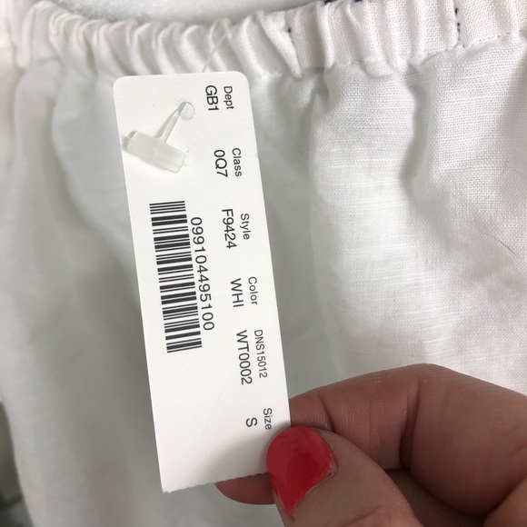 JCREW Cabana Dress Off Shoulder Ruffle Linen NWT - Picture 6 of 11